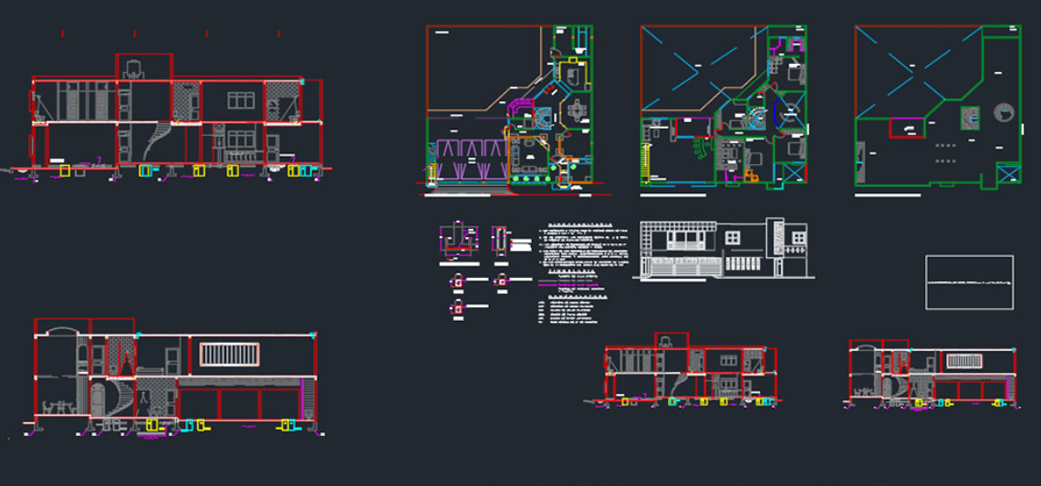 دانلود فایل اتوکد نقشه پروژه معماری خانه لوکس با فرمت DWG برای نرم‌افزار AutoCAD | Luxury Residence Architectural Project Free DWG